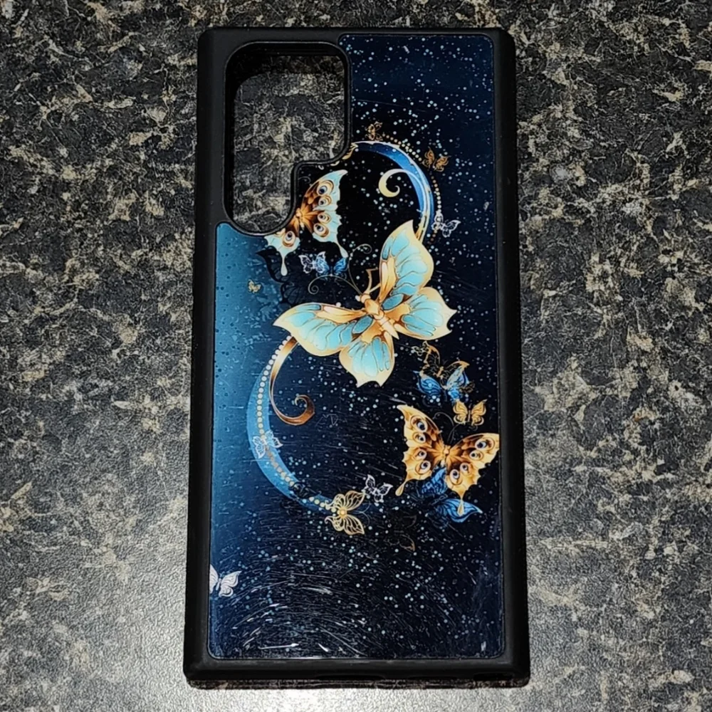 Samsung Galaxy S22 Ultra Cell Phone Case Bumper Screen Protector Butterfly